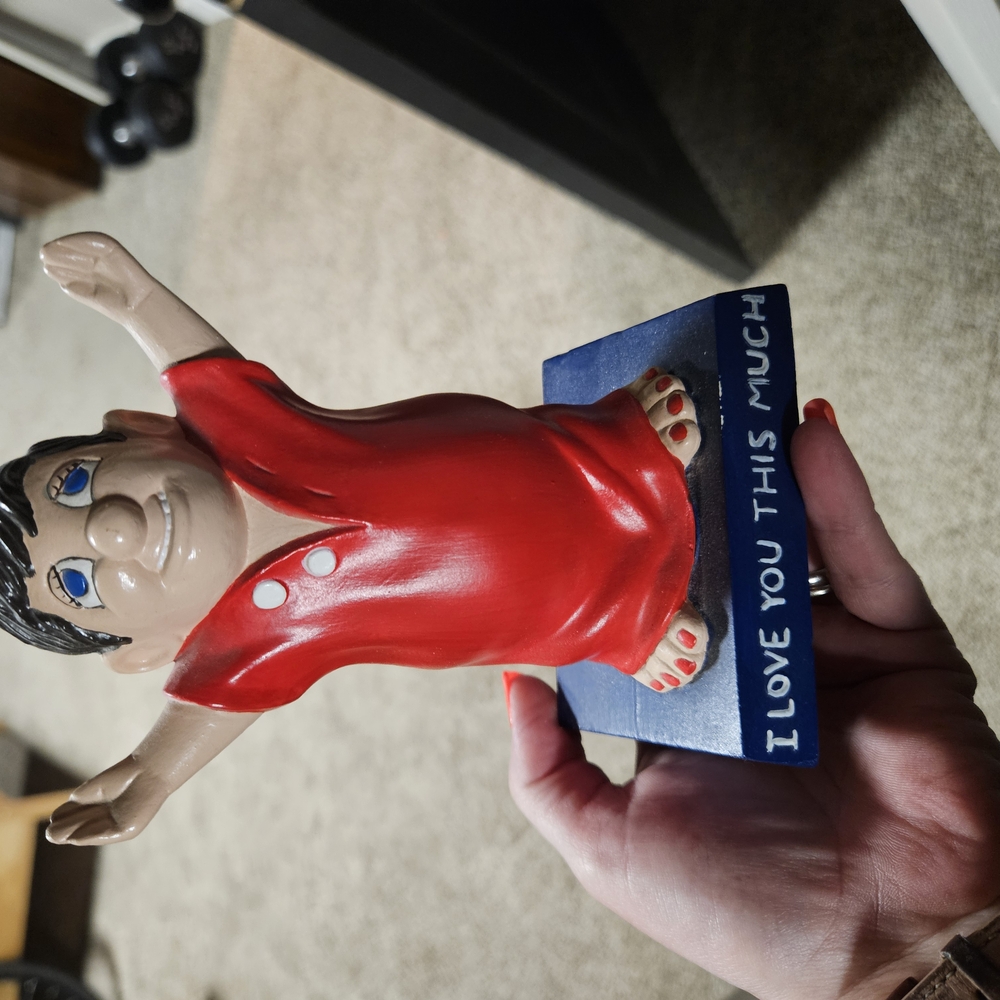 Red and Blue Cartoon Doll with Accessories